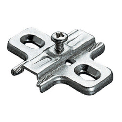 EMBASE CRUCIFORME RÉGLABLE SALICE B2V 37X32 MM ARGENT NON CLIPSABLE