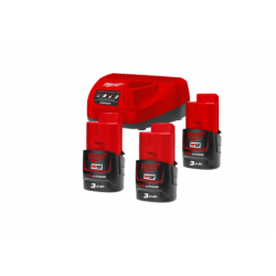 PACK CHARGEUR ET 3 BATTERIES 12V M12NRG-303