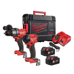 PERCEUSE VISSEUSE PERCUSSION + VISSEUSE A CHOC + 1CHARG + 2BATT FPP2A3-502X - HD-BOX M18
