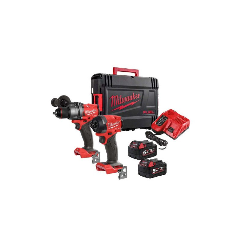 PERCEUSE VISSEUSE PERCUSSION + VISSEUSE A CHOC + 1CHARG + 2BATT FPP2A3-502X - HD-BOX M18