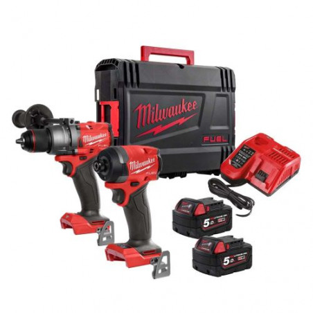 PERCEUSE VISSEUSE PERCUSSION + VISSEUSE A CHOC + 1CHARG + 2BATT FPP2A3-502X - HD-BOX M18