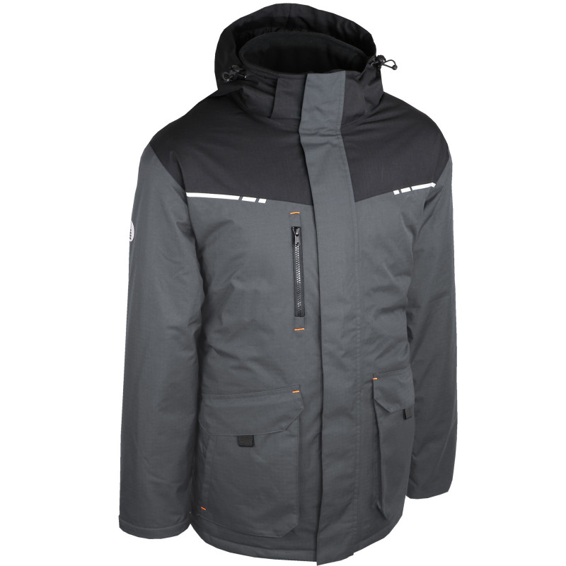 PARKA MATELASSÉE PALAGA RIPSTOP GRIS/NOIR
