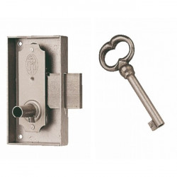 SERRURE DE BIBLIOTHÈQUE ACIER BROSSÉ DEVISMES 526