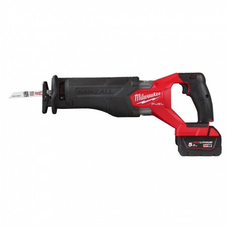 SCIE SABRE FUEL 18V HD BOX CHARGEUR + 2 BATTERIES 5AH M18 FSZ-502X
