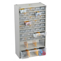 CASIER MÉTALLIQUE À TIROIRS VARIO PRO AVEC 36 TIROIRS 300X140X565MM - SORI - 465620