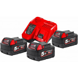 ENSEMBLE 18 V M18 NRG-503 - 3 BATTERIES 5 AH RED LITHIUM