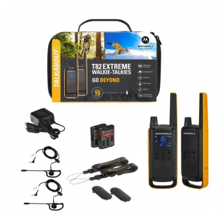 ENSEMBLE TALKIE WALKIE MOTOROLA T80 EXTREME TWIN JAUNE