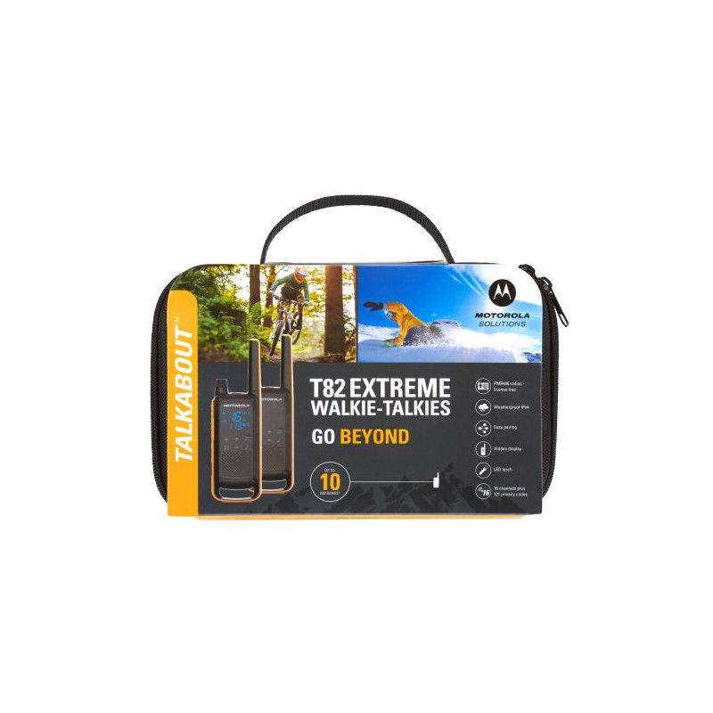 ENSEMBLE TALKIE WALKIE MOTOROLA T80 EXTREME TWIN JAUNE