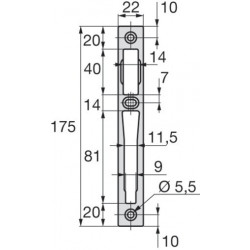 GÂCHE STREMLER POUR SERRURES ENCASTRABLES
