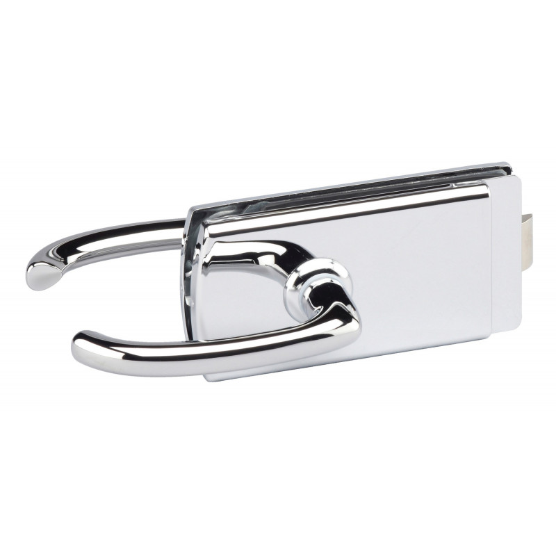 SERRURE DE MILIEU LAGUNE 4361 STREMLER ASSA ABLOY AVEC BEC DE CANE ET BÉQUILLES DÉPORT CHROMÉ MAT