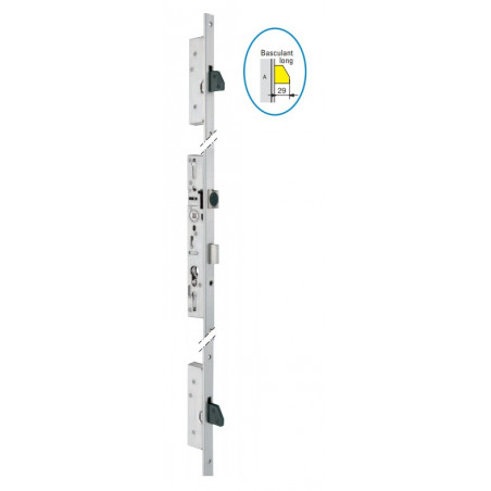 SERRURE MULTIPOINTS TF3 STREMLER 3 POINTS PÊNE DORMANT DEMI-TOUR SÉRIE 6370