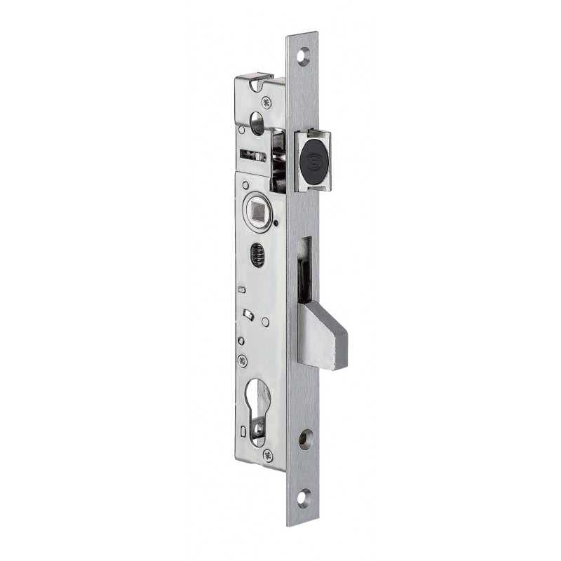 SERRURE À LARDER STREMLER PROFIL ÉTROIT AVEC PÊNE BASCULANT ET DEMI-TOUR, SÉRIE 2360 MONOPOINT