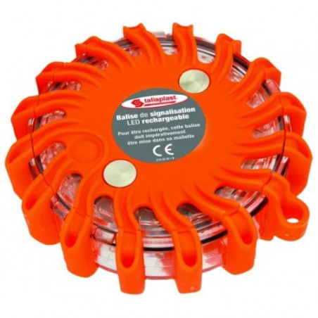 BALISE DE SIGNALISATION A LEDS RECHARGEABLE ET MAGNETIQUE