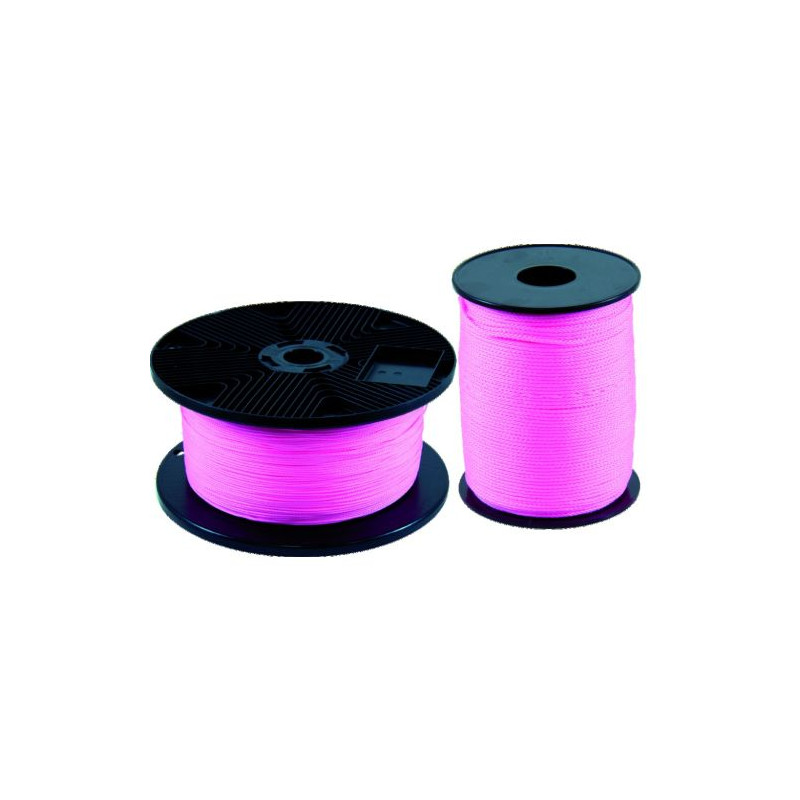 CORDEAU TRESSE FLUO ROSE 2.5MMX200M