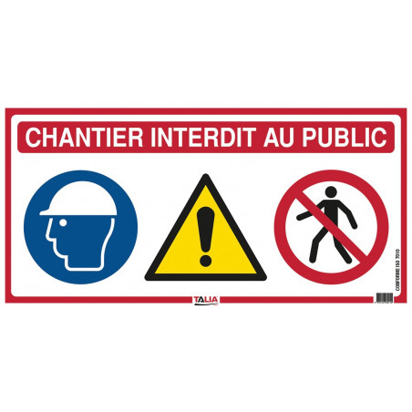 PANNEAU SIGNALETIQUE 4 EN 1 - 800x400MM