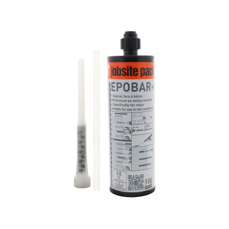 RÉSINE VINYLESTER EPOBAR SPIT 410ML AVEC BUSTE ET RALLONGE