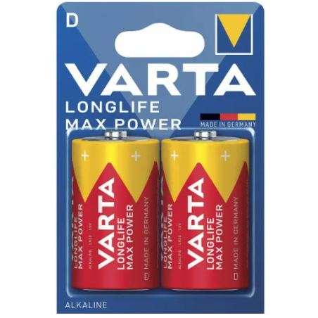 BLISTER DE 2 PILES ALCALINES D - LR20 MAX ENERGIZER 1,5 VOLTS