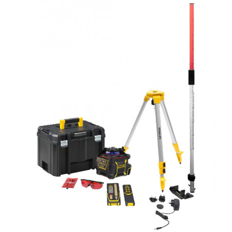 PACK NIVEAU LASER ROTATIF ROUGE RL600L AVEC TRÉPIED ET MIRE STANLEY