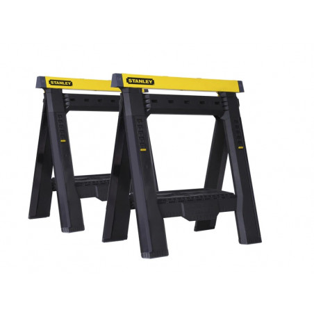 ENSEMBLE DE 2 TRÉTEAUX PLIABLES ET TÉLESCOPIQUES STANLEY