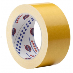 RUBAN DOUBLE FACE SOL POLYPROPYLENE BLANC LONG : 25M X LARG : 50MM EPAISSEUR 0.09MM