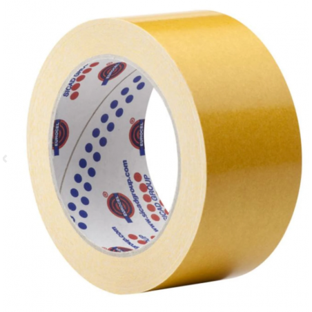 RUBAN DOUBLE FACE SOL POLYPROPYLENE BLANC LONG : 25M X LARG : 50MM EPAISSEUR 0.09MM