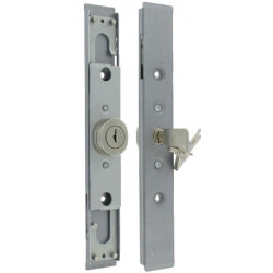 SERRURE AA40 ACIER ZINGUÉ CYLINDRE ROND LONGUEUR 12 MM 2 PIVOTS