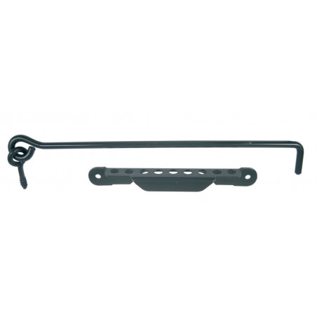 CROCHET DIAMÈTRE 8 MM VIS AVEC CRÉMAILLÈRE CATAPHORÈSE NOIR
