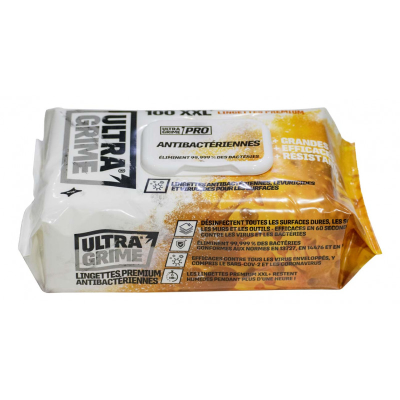 LINGETTES XXL ANTIBACTÉRIENNES 100 PIÈCES - NUVIK - FR5930