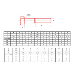 VIS À MÉTAUX TÊTE HEXAGONALE ULTIMA CLASSE 8.8 DIN 931