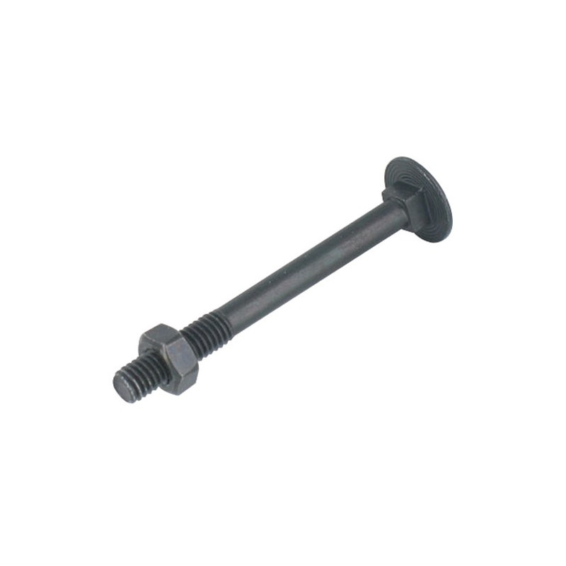 BOULON POUR BOIS TÊTE RONDE À COLLET CARRÉ ACIER ZINGUÉ NOIR 7X45 BOÎTE DE 200 - ULTIMA - 5037045