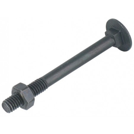 BOULON POUR BOIS TÊTE RONDE À COLLET CARRÉ ACIER ZINGUÉ NOIR 7X45 BOÎTE DE 200 - ULTIMA - 5037045