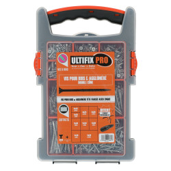 COFFRET DE 1000 VIS AGGLOMÉRÉES À TÊTE FRAISÉE POZIDRIV - ULTIMA - GRAPPACK01