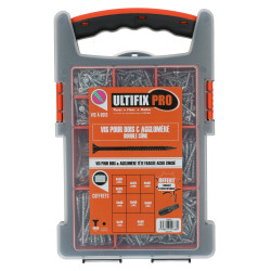 COFFRET DE 1000 VIS AGGLOMÉRÉES À TÊTE FRAISÉE ZINGUÉE 6 LOBES INTERNES - ULTIMA - GRAPPACK02