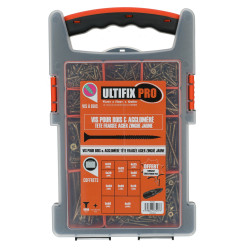 VIS À BOIS AGGLOMÉRÉS TÊTE FRAISÉE POZIDRIVE ZINGUÉ JAUNE COFFRET DE 1000 - ULTIMA - GRAPPACK05