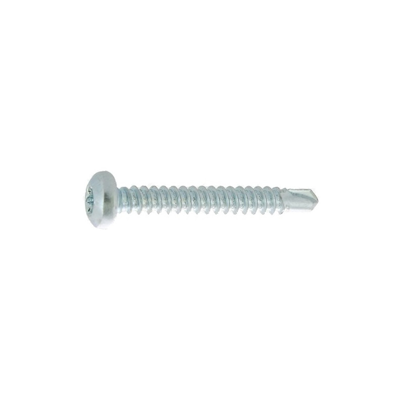 VIS AUTOPERCEUSE TORX TÊTE CYLINDRIQUE CRANTÉE ACIER ZINGUÉ BLANC DIN 7504M