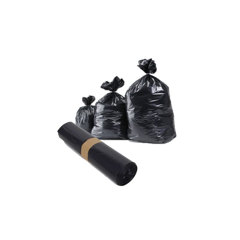 100 SACS POUBELLE NOIRS PEBD STANDARD 130L