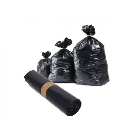 200 SACS POUBELLE NOIRS PEBD STANDARD 50L