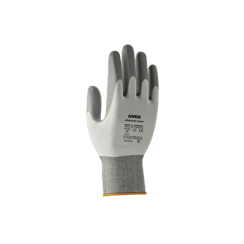 GANTS TRICOTÉS PHYNOMIC FOAM UVEX AVEC ENDUIT MOUSSE AQUA-POLYMÈRE