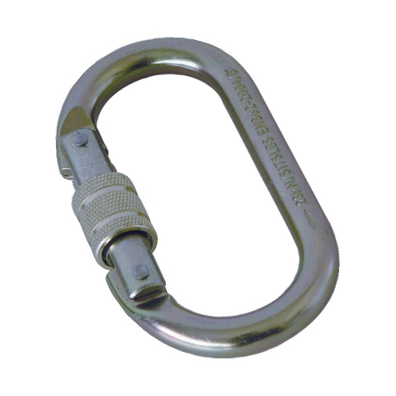 MOUSQUETON EN ACIER BICHROMATÉ À VIS M10