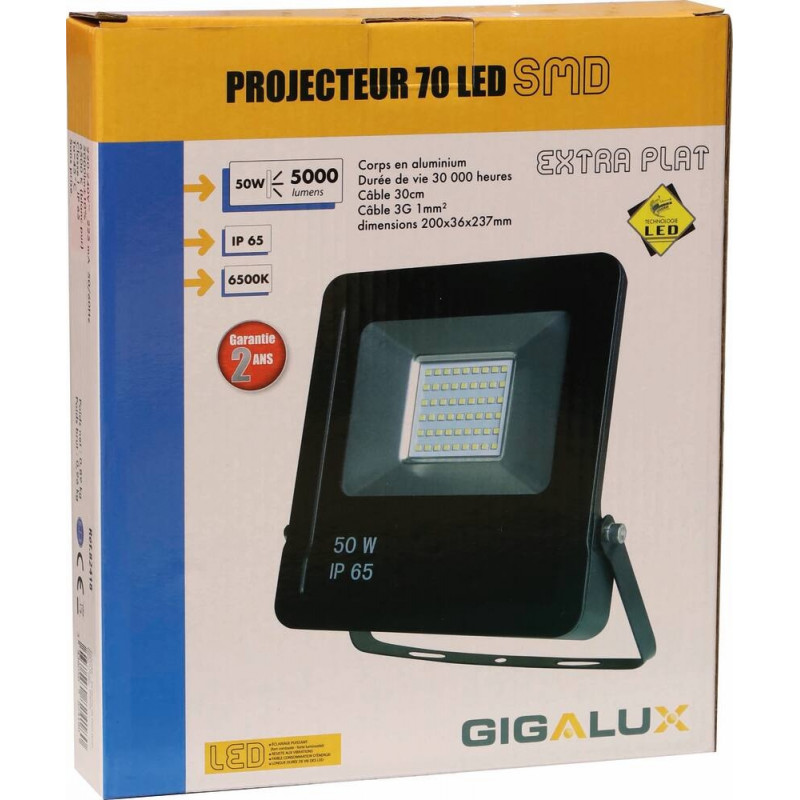 PROJECTEUR LED EXTRA PLAT 50W