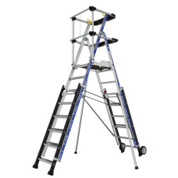 PLATEFORME SHERPASCOPIC GARDE CORPS LISSES HAUTEUR DE TRAVAIL