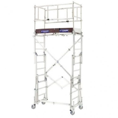 ECHAFAUDAGE TELESCOPIQUE X-TOWER HAUTEUR DE TRAVAIL 4.8M