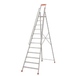 ESCABEAU 12 MARCHES AVEC RAMPE - HAUTEUR TRAVAIL 4.64M