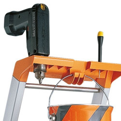 ESCABEAU 12 MARCHES AVEC RAMPE - HAUTEUR TRAVAIL 4.64M