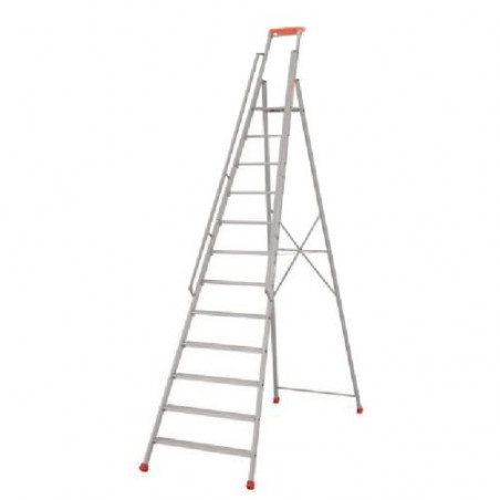 ESCABEAU 11 MARCHES AVEC RAMPE - HAUTEUR TRAVAIL 4.42M