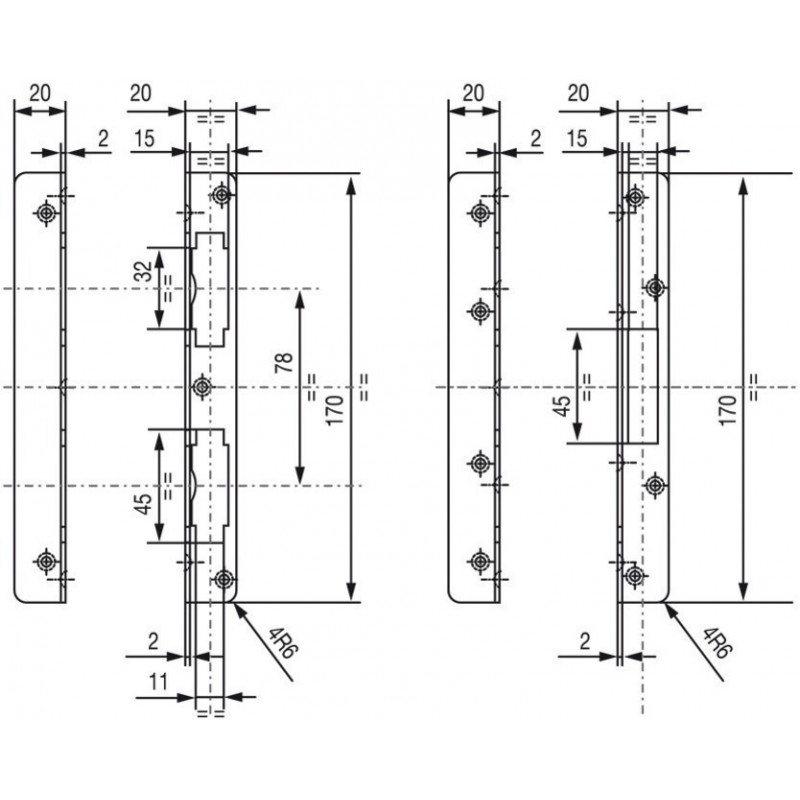 ENSEMBLE DE GÂCHES VACHETTE POUR SERRURE TRILOCK 5000