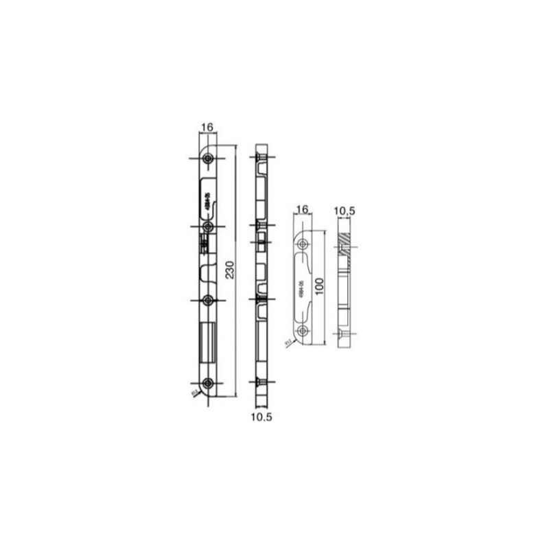JEU DE GÂCHES VACHETTE POUR SERRURES SÉRIE 10000/20000