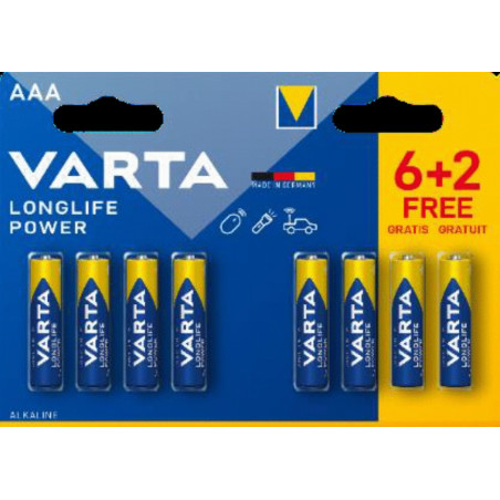 PILES ALCALINES VARTA LONGLIFE LR03 AAA - 4903121428