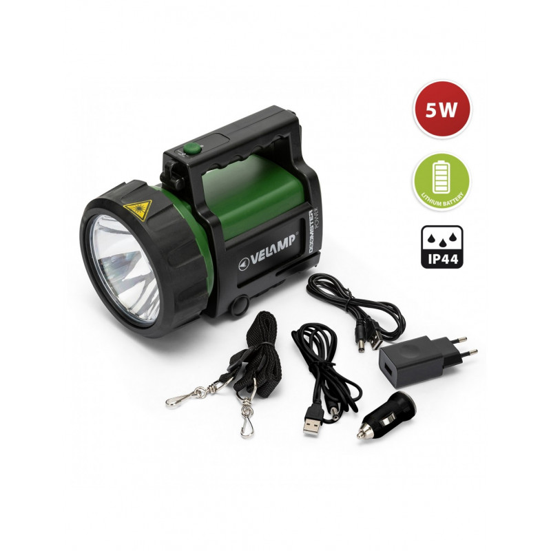 PROJECTEUR LED RECHARGEABLE DOOMSTER POWER VELAMP 5W 350LM IP44 IR666