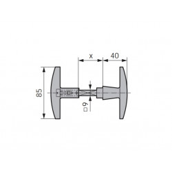 POIGNÉES DE SERRURE C9 WSS POUR PORTE DE GARAGE